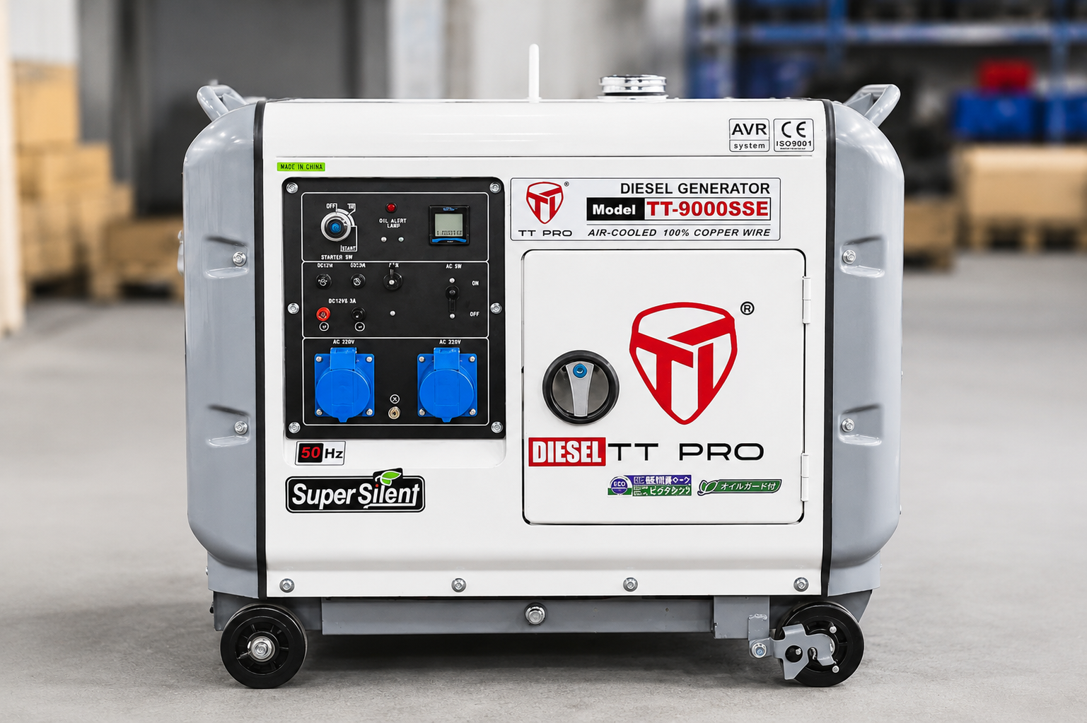 Máy Phát Điện Chạy Dầu TT-9000SSE Siêu chống ồn