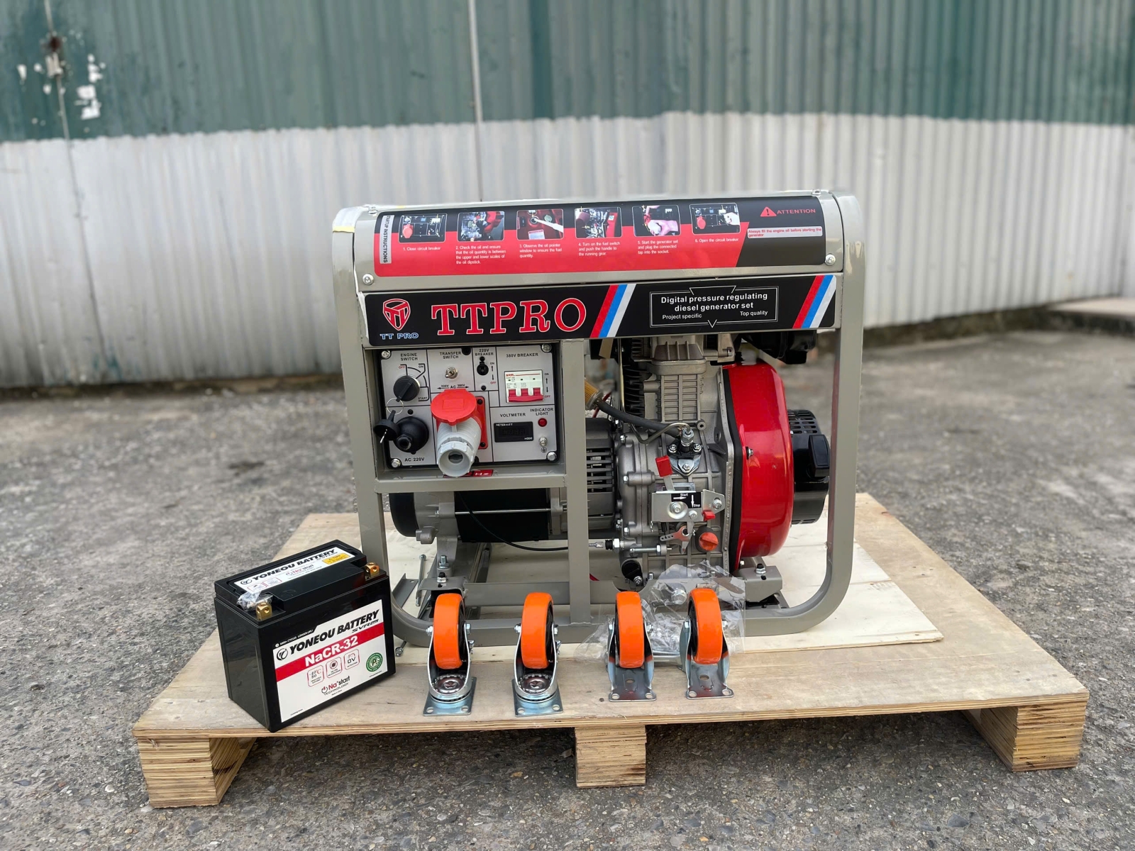 MÁY PHÁT ĐIỆN TT-9800DGL 8KW KHUNG
